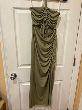 NWT Ruby Sees Australia Designer Sage Green Ruched Bodycon Dress